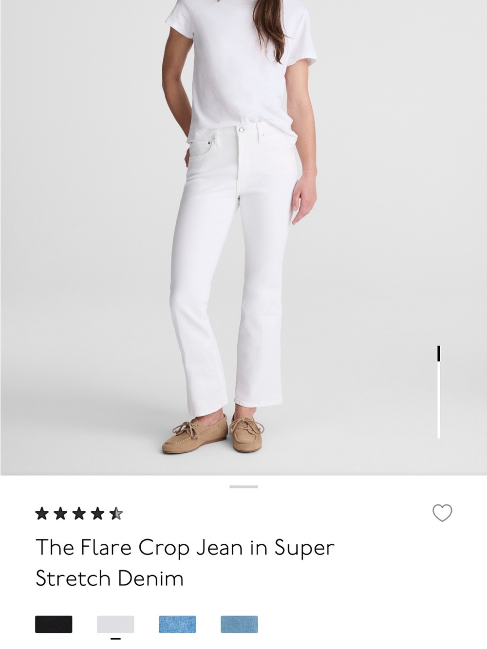 Madewell White Flare Crop Jeans